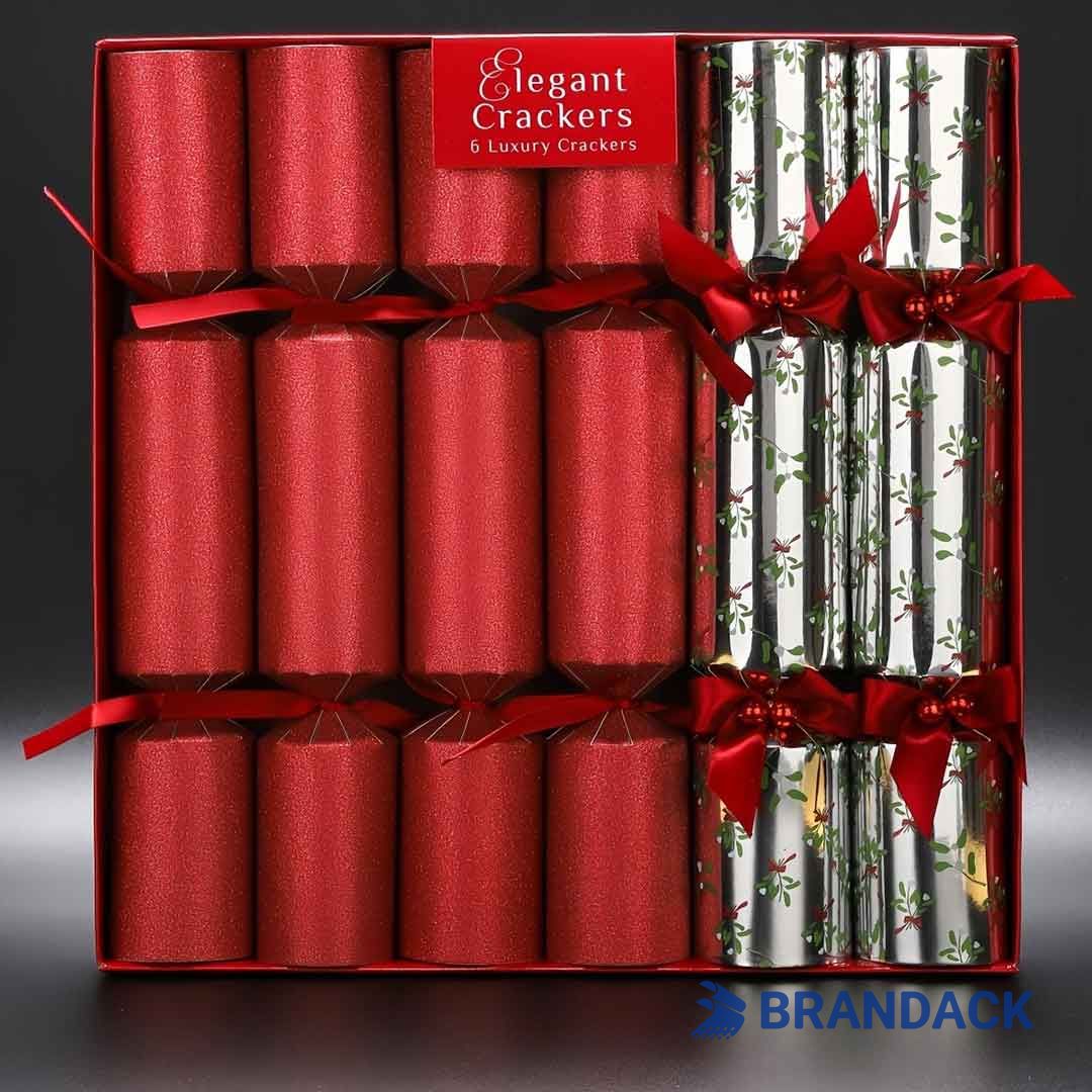Custom 2 4 8 10 Packed Luxury Christmas Crackers with Logo