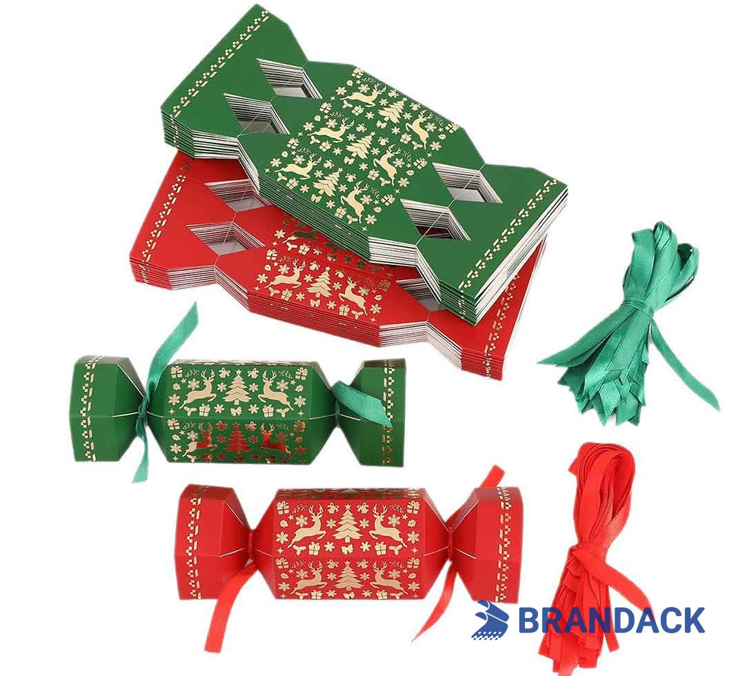 Custom Cardboard Paper Christmas Crackers with Printing Services
