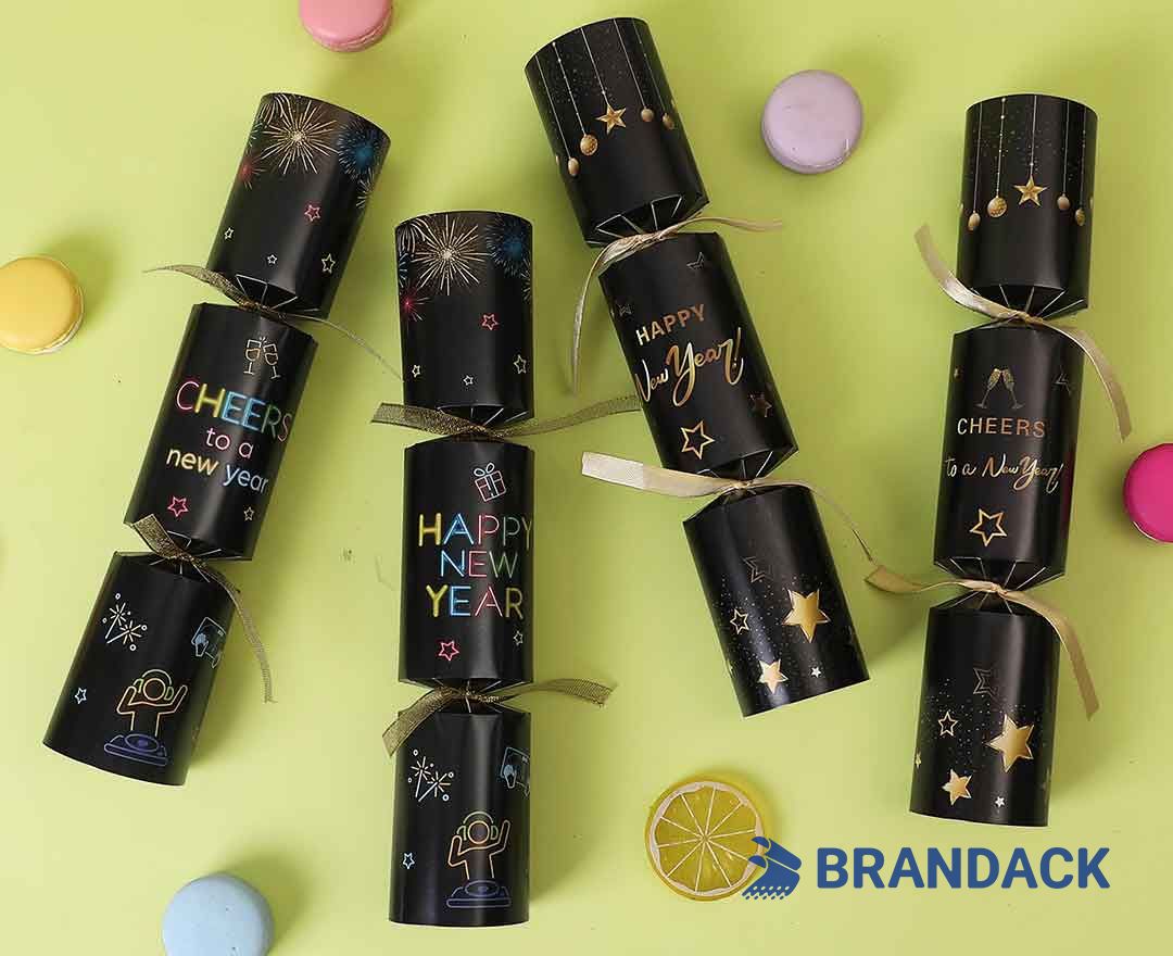 Custom Cardboard Paper Christmas Crackers with Printing Services