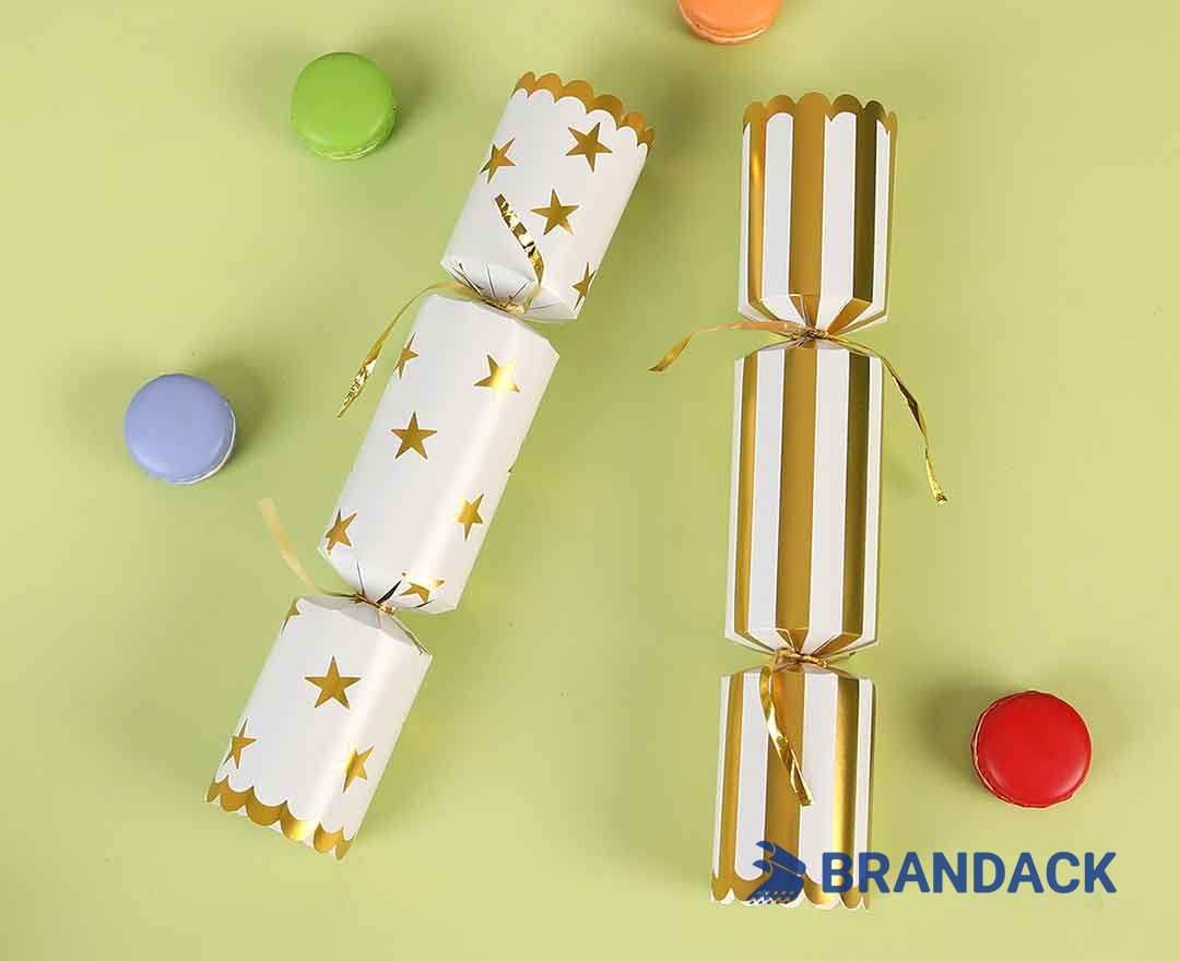 Custom Biodegradable Christmas Crackers Plastic Free with Paper Crown