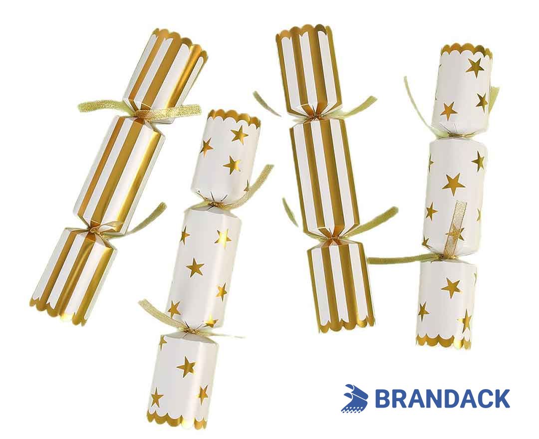 Custom Biodegradable Christmas Crackers Plastic Free with Paper Crown