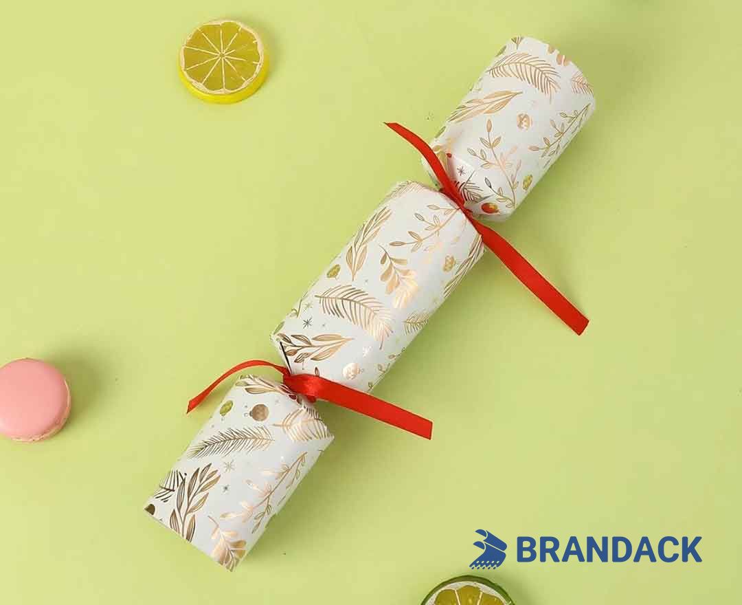 Custom Biodegradable Christmas Crackers Plastic Free with Paper Crown