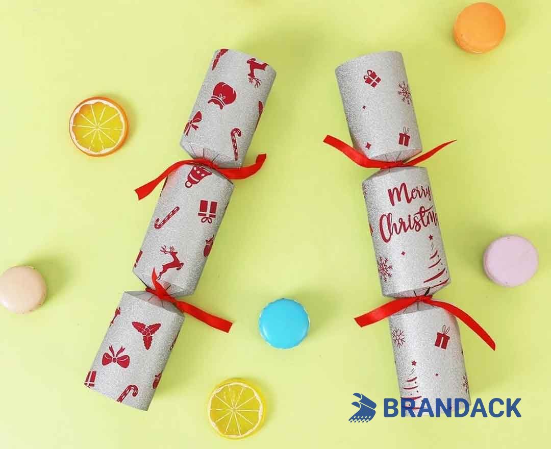 Custom Biodegradable Christmas Crackers Plastic Free with Paper Crown