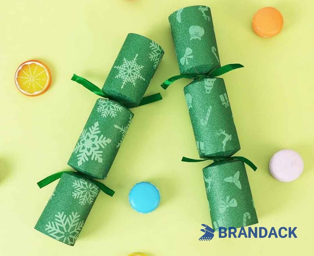 Custom Biodegradable Christmas Crackers Plastic Free with Paper Crown