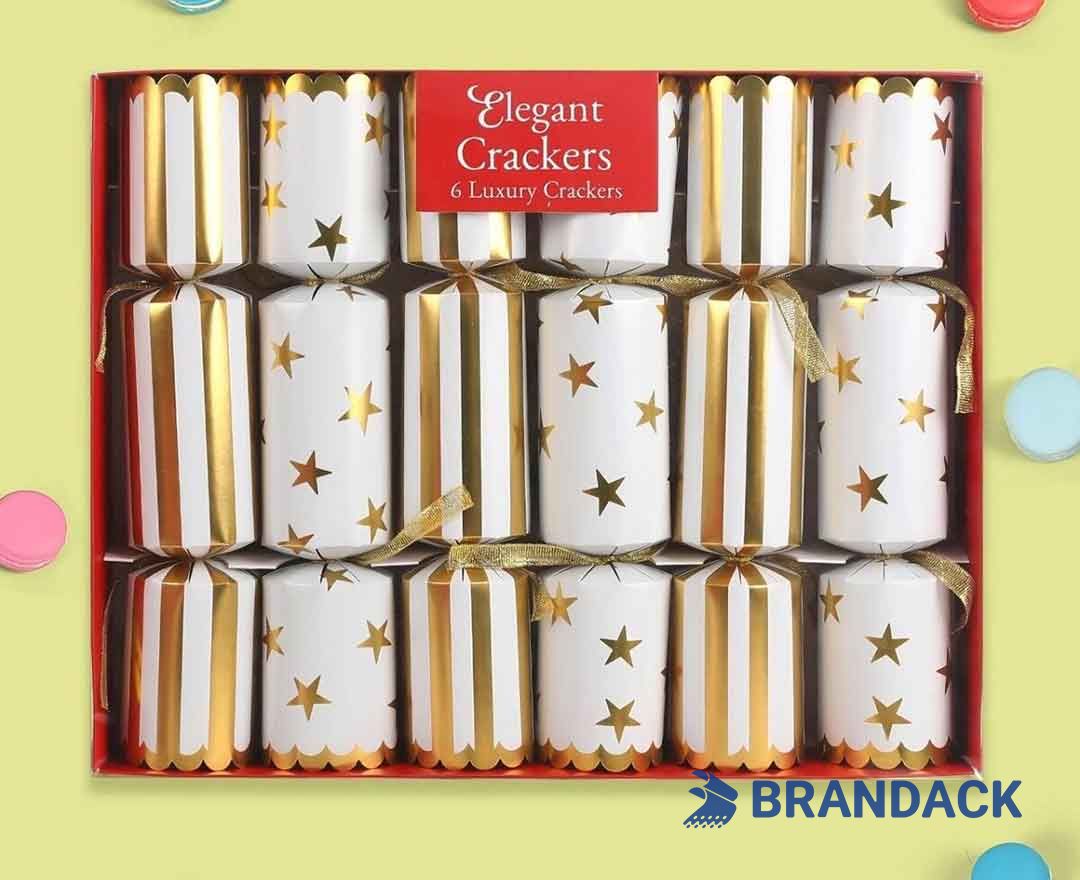 Custom Biodegradable Christmas Crackers Plastic Free with Paper Crown
