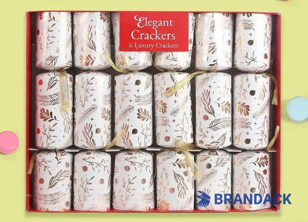 Custom Non Plastic Christmas Crackers with Paper Crown and Gifts