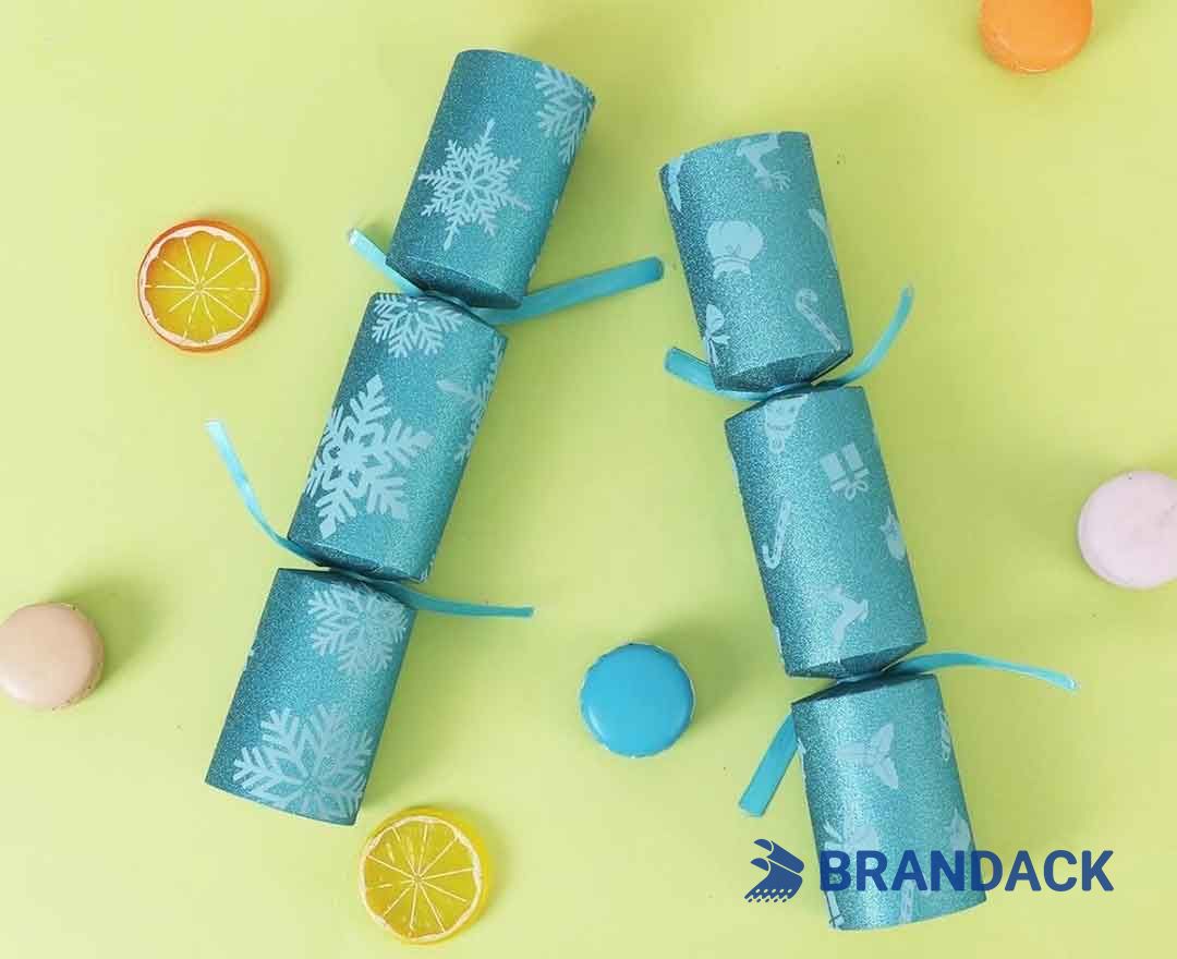 Custom Non Plastic Christmas Crackers with Paper Crown and Gifts