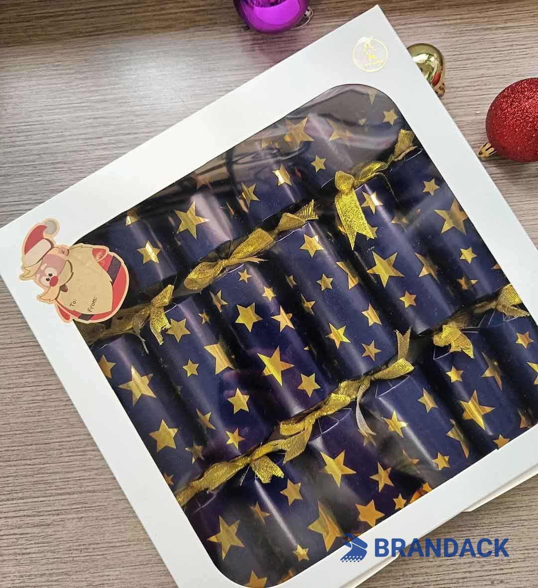 Custom Festive Christmas Table Crackers Tailored to Brand