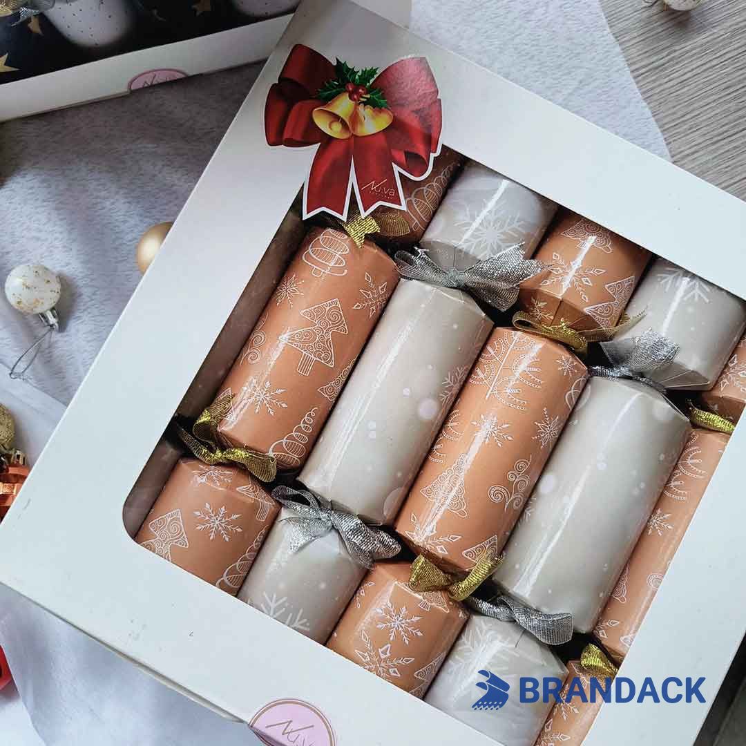 Custom Festive Christmas Table Crackers Tailored to Brand