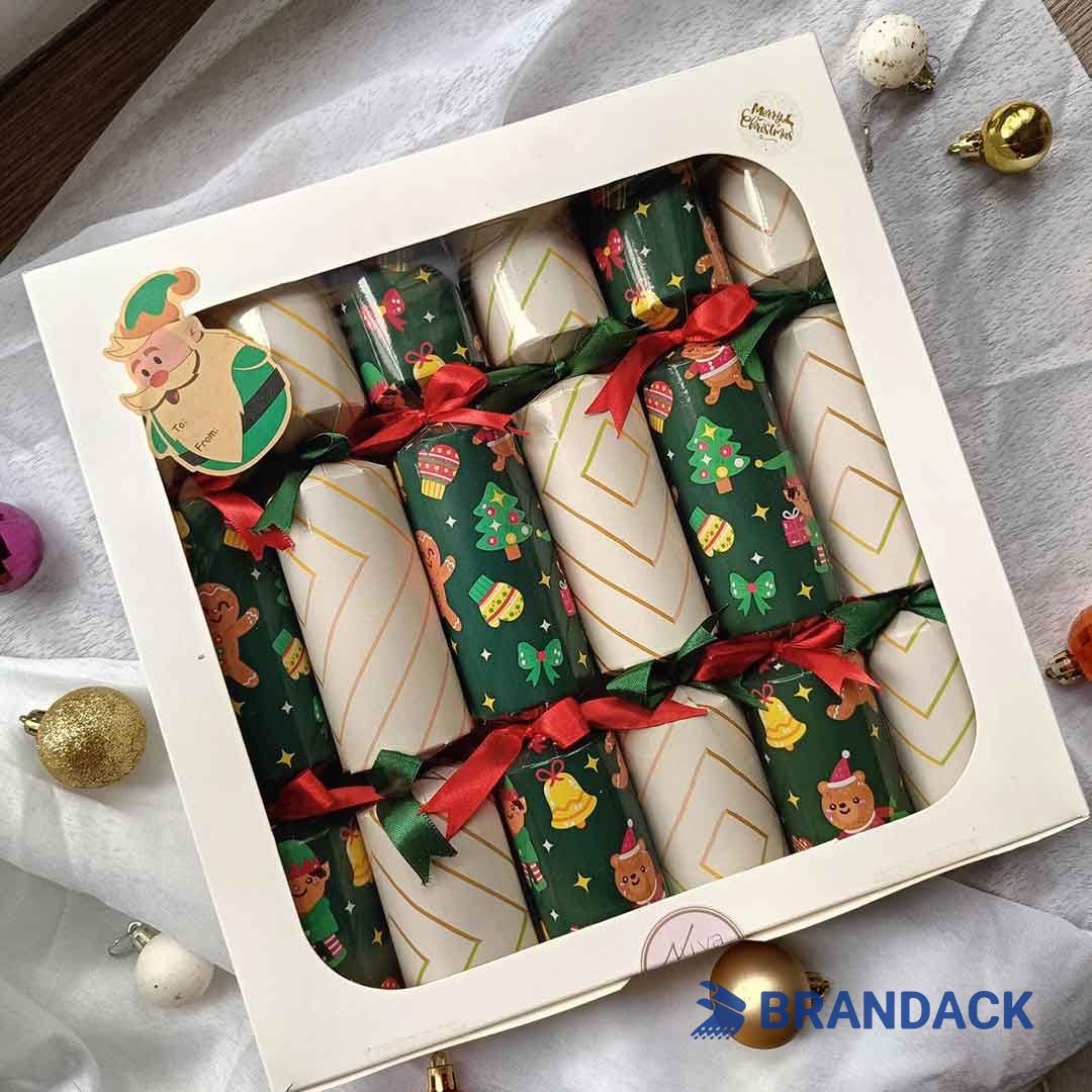 Custom Festive Christmas Table Crackers Tailored to Brand