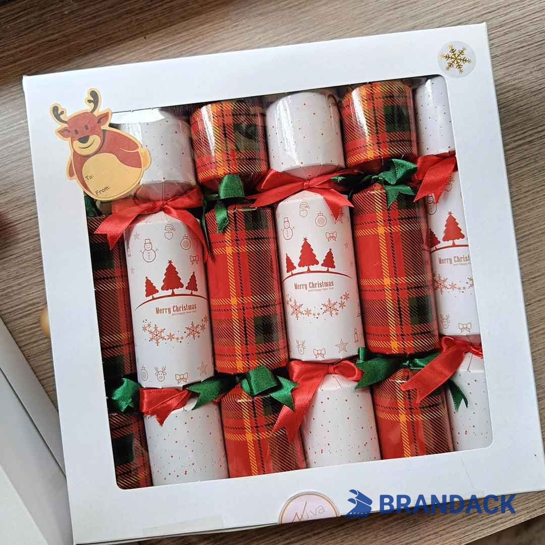 Custom Festive Christmas Table Crackers Tailored to Brand