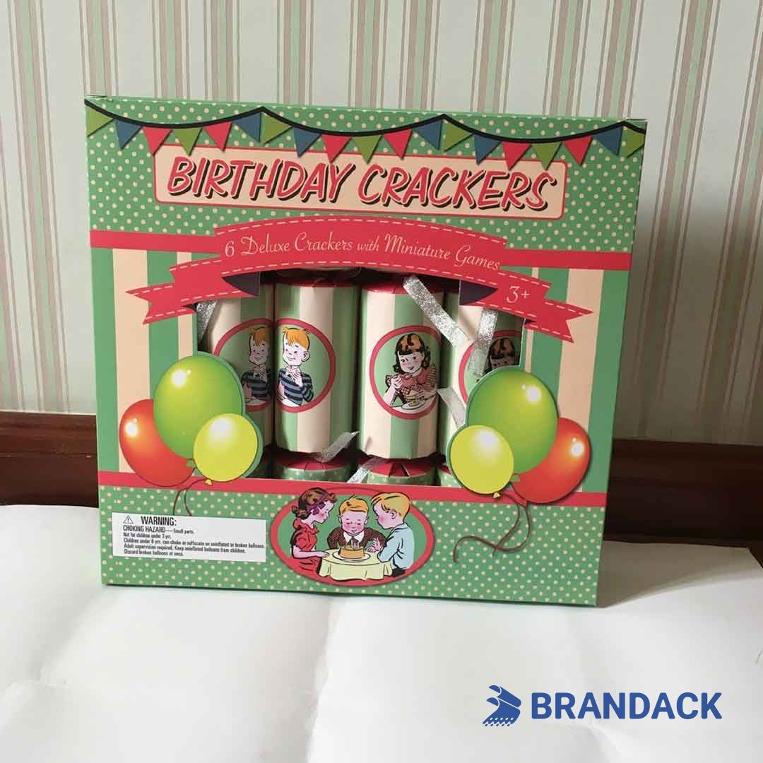Custom Birthday Celebration Party Crackers with Design Service