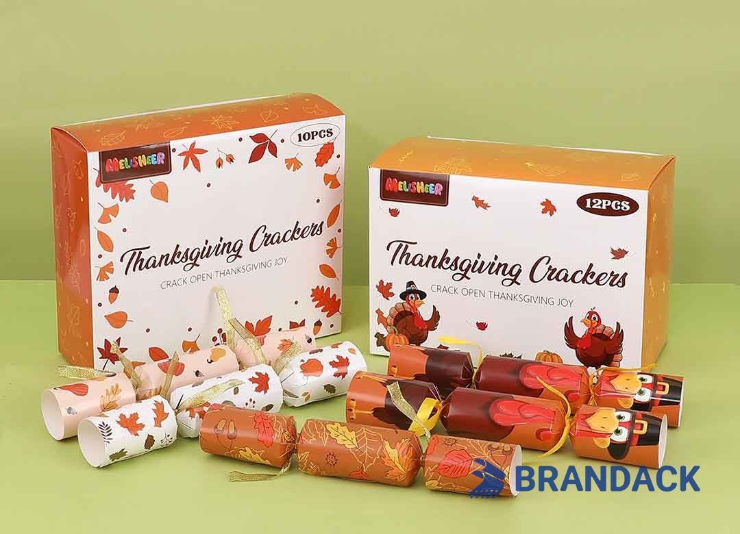 Custom Thanksgiving Crackers with Design Service