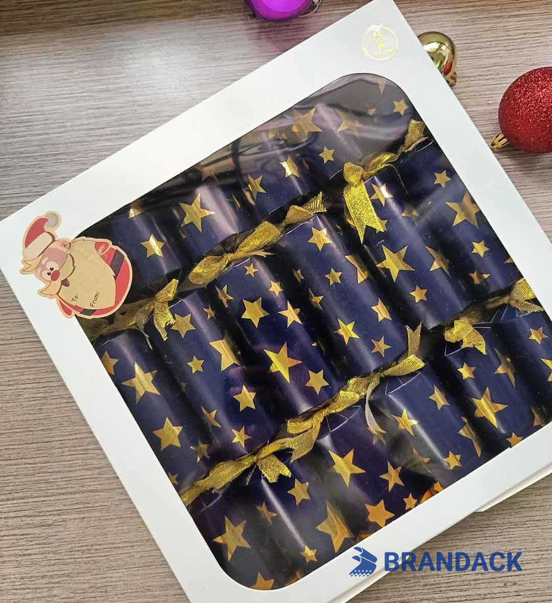 Custom Holiday Poppers Christmas Crackers Tailored to Brand