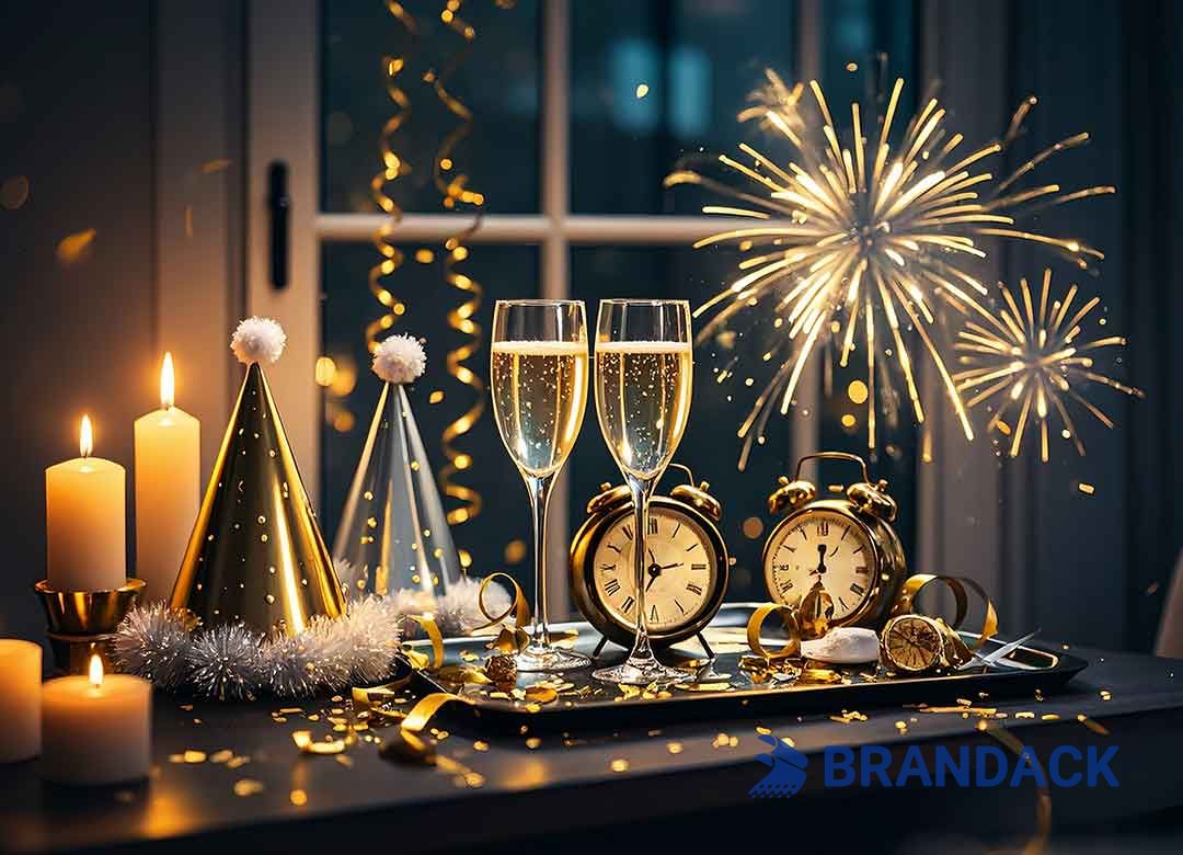 Custom New Years Party Poppers with Prizes Tailored to Brand