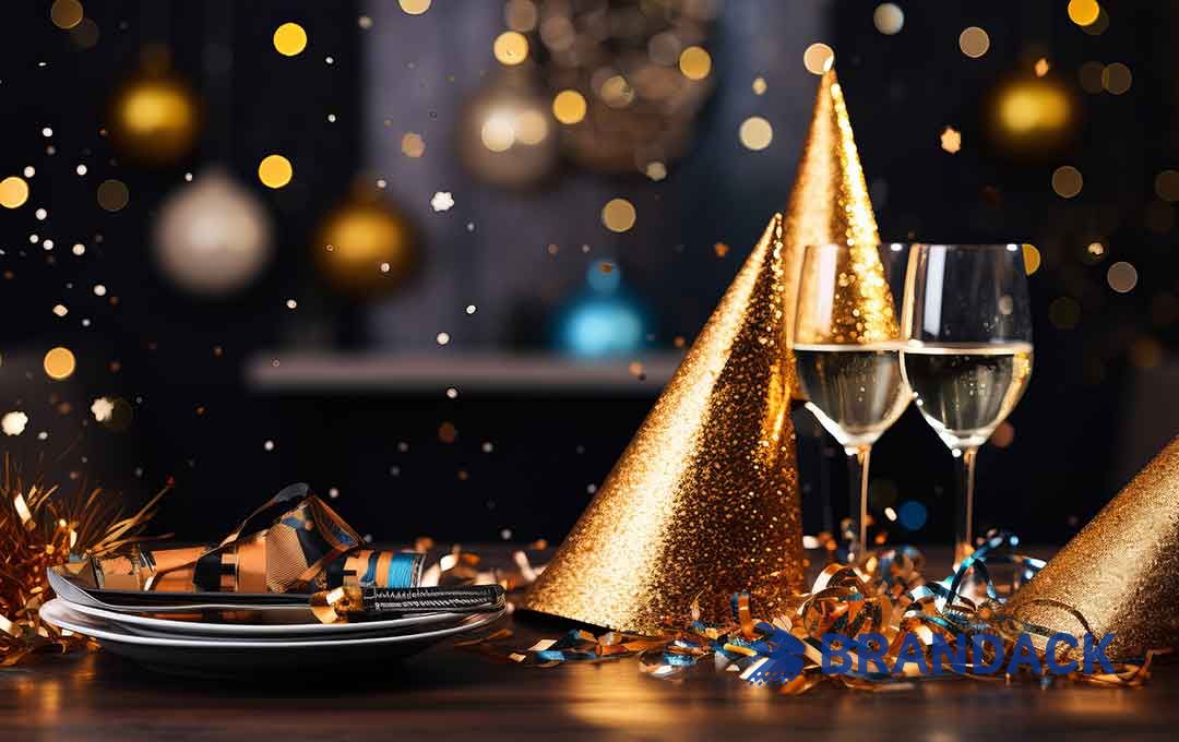 Happy New Year Party Poppers Bespoke Factory Supplier