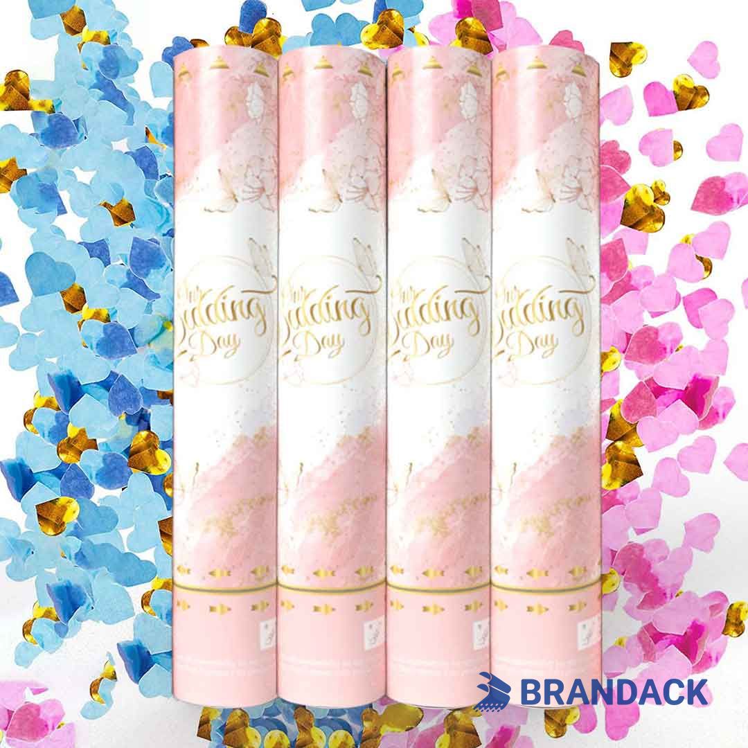 Wedding Party Streamer Poppers Custom Tailored to Brand