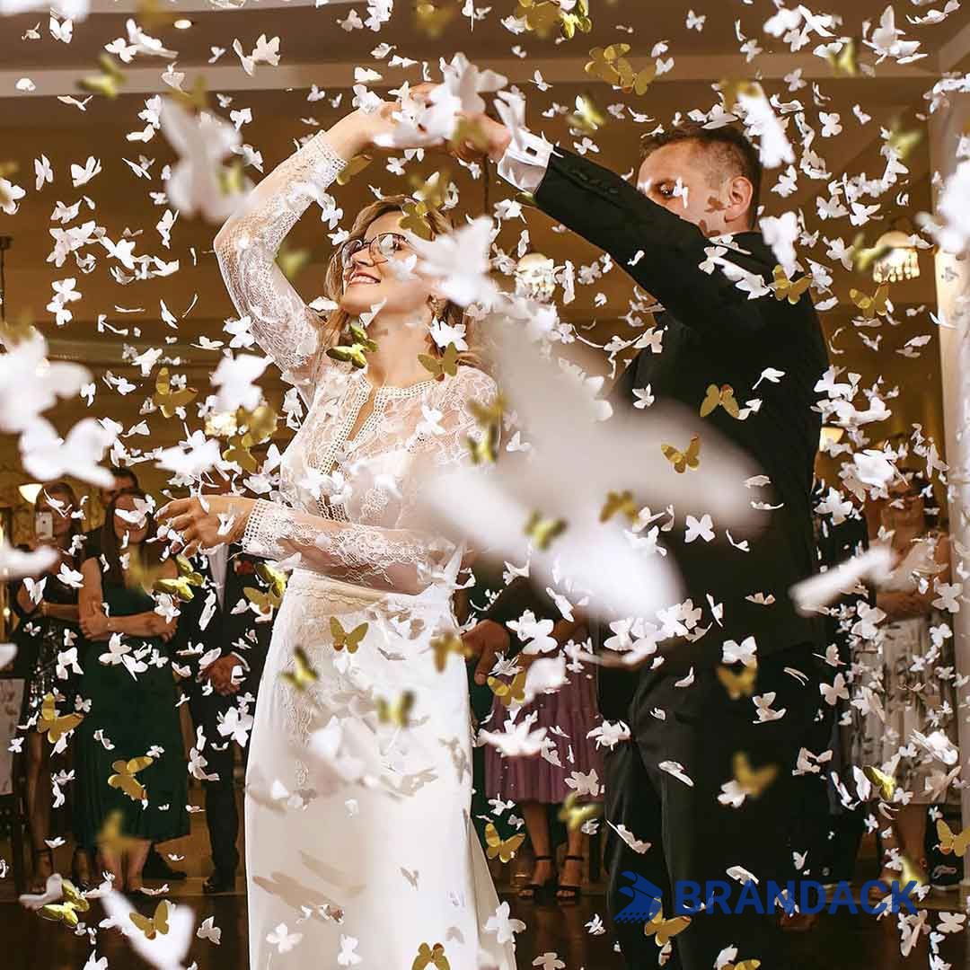 Wedding Party Streamer Poppers Custom Tailored to Brand