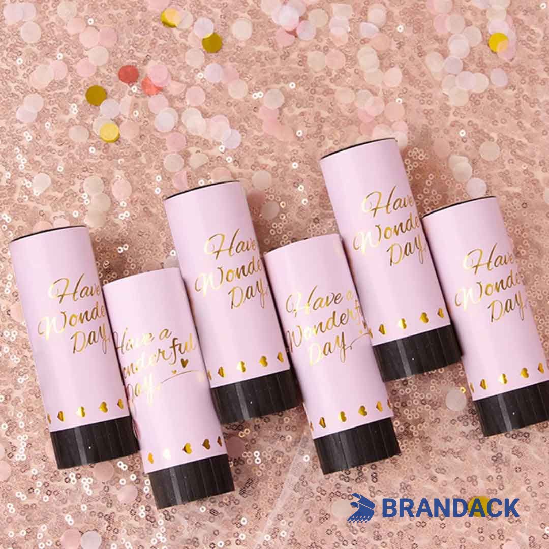 Custom Party Poppers for Birthday Celebration Tailored to Brand