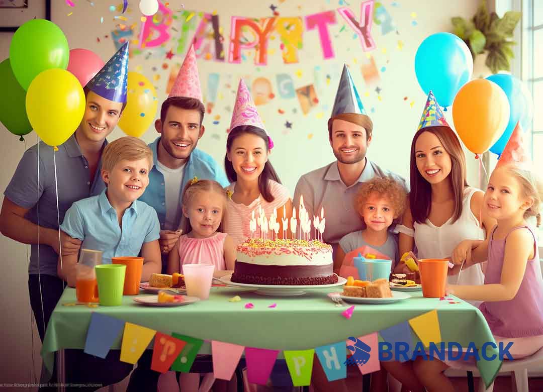 Custom Party Poppers for Birthday Celebration Tailored to Brand