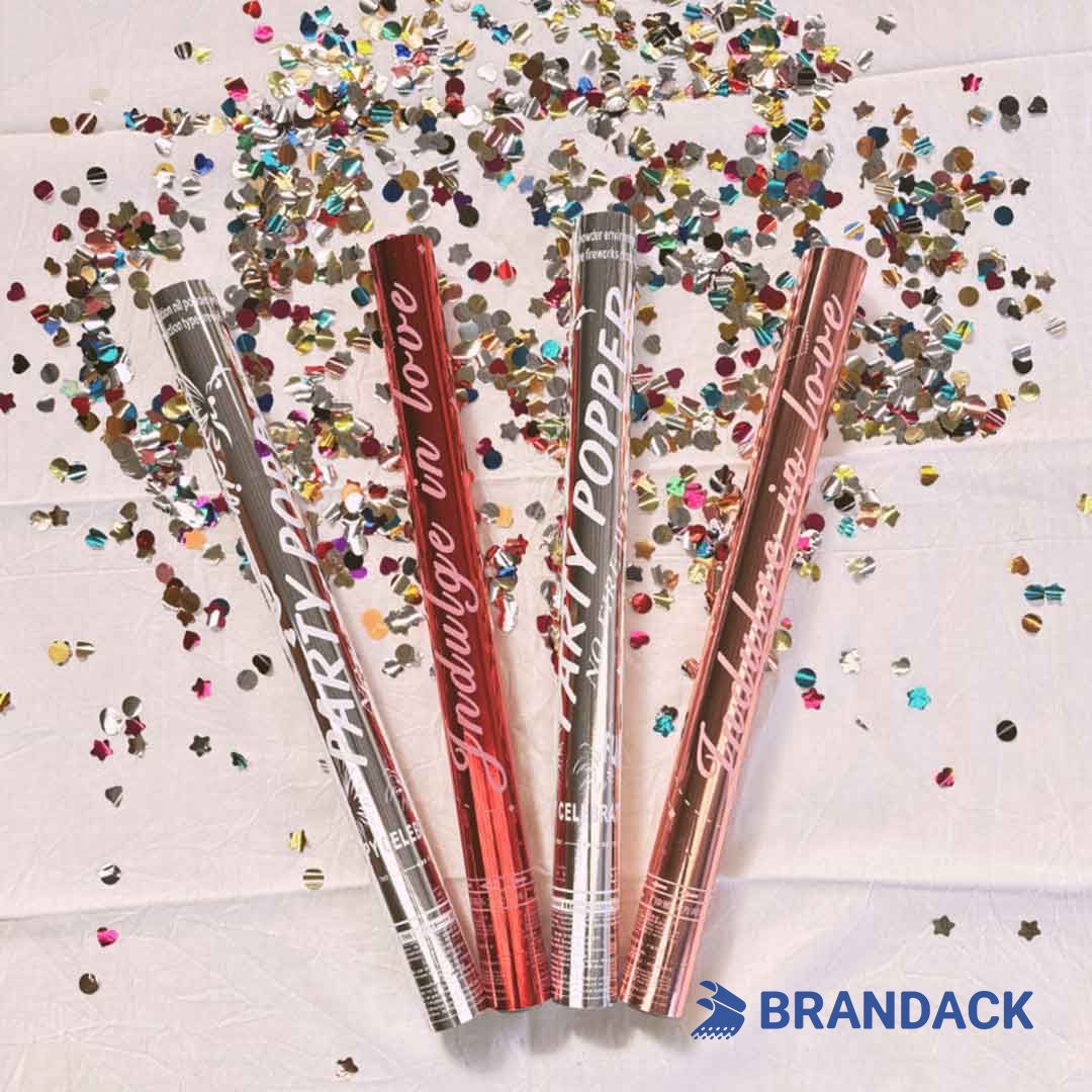 Custom Bulk Handheld Confetti Cannons Tailored to Brand