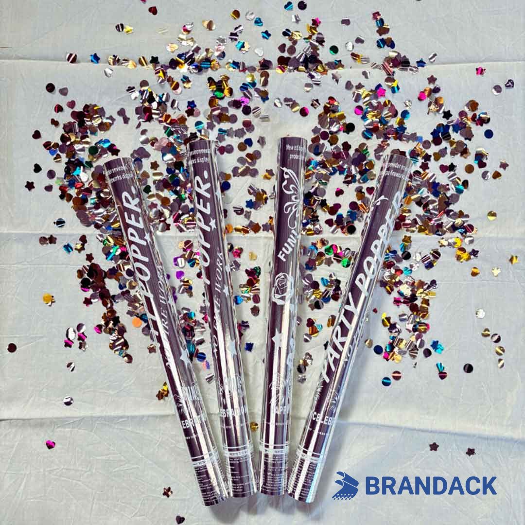 Custom Bulk Handheld Confetti Cannons Tailored to Brand