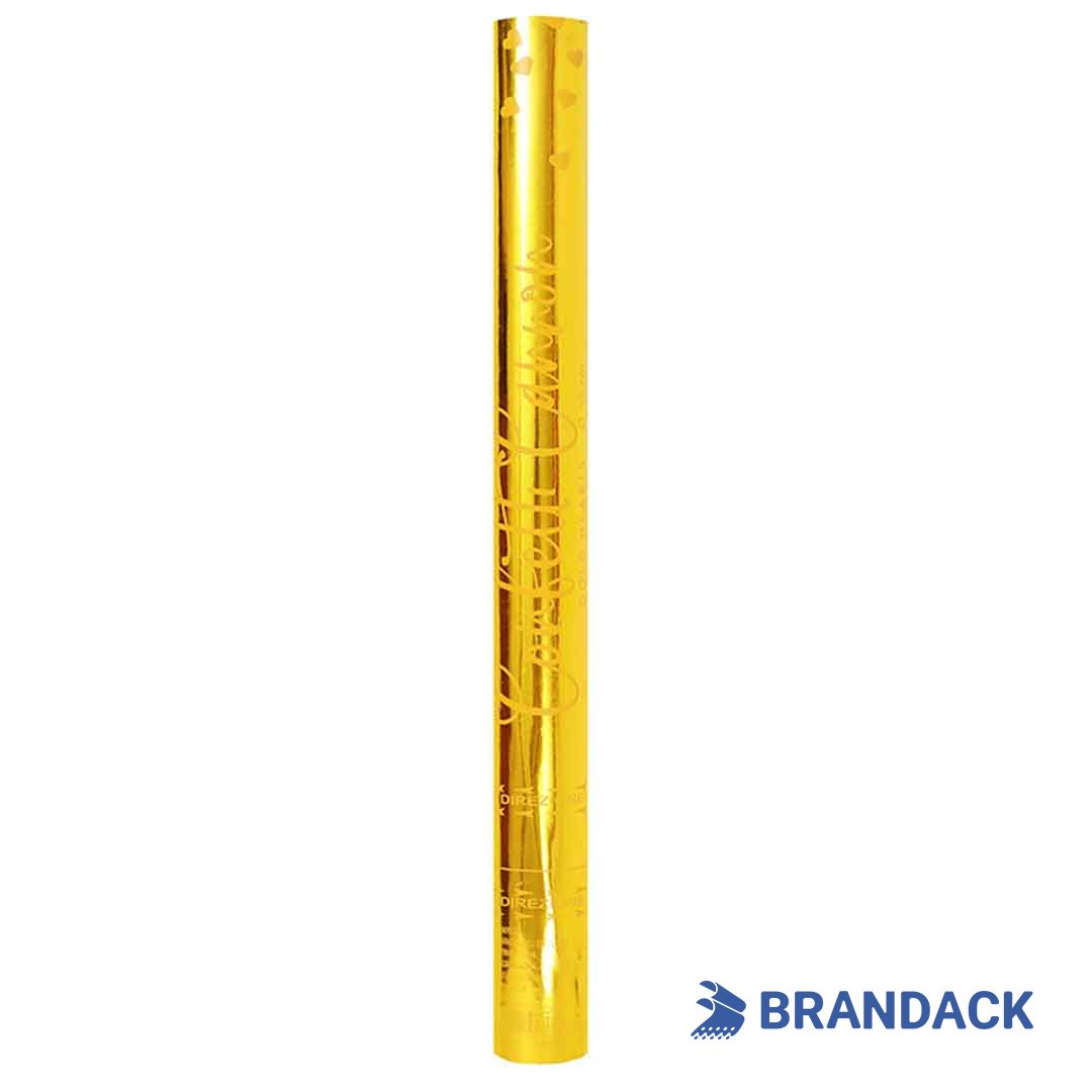 Custom Gold Glitter Hand Confetti Cannon with Design Services