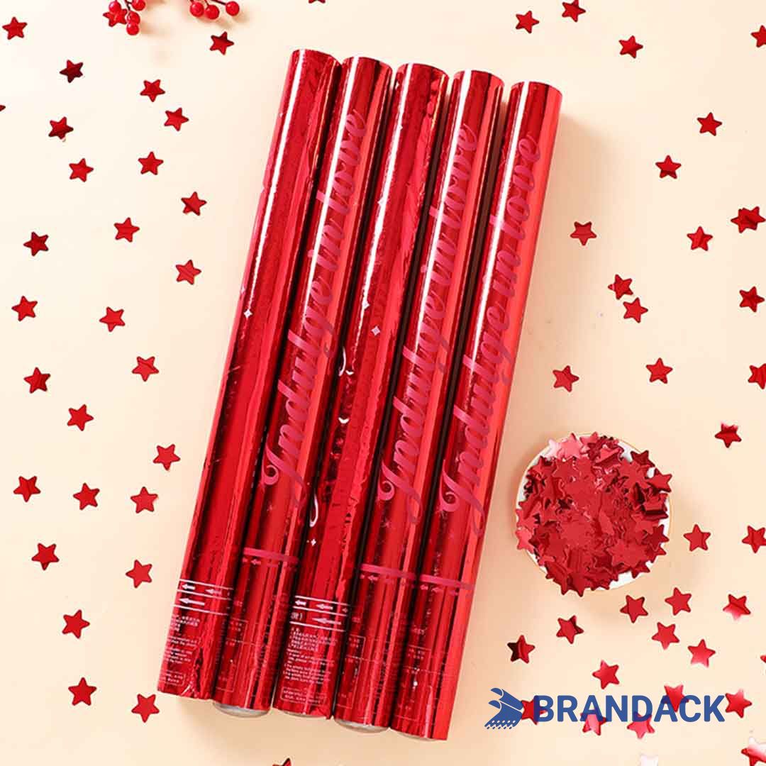 Custom Gold Glitter Hand Confetti Cannon with Design Services