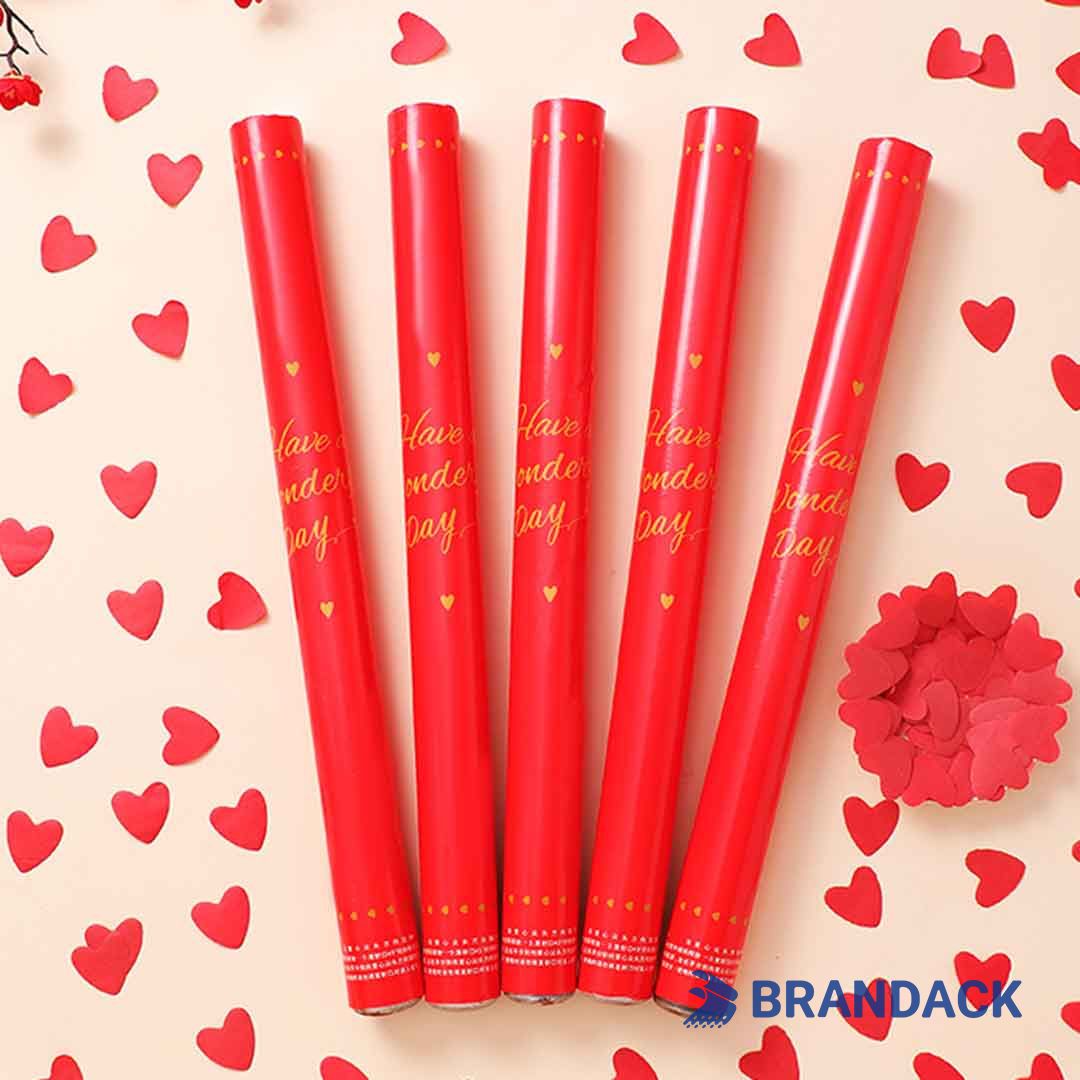 Custom Gold Glitter Hand Confetti Cannon with Design Services