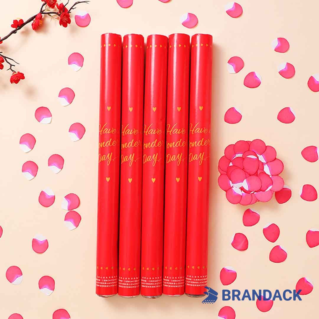 Custom Gold Glitter Hand Confetti Cannon with Design Services