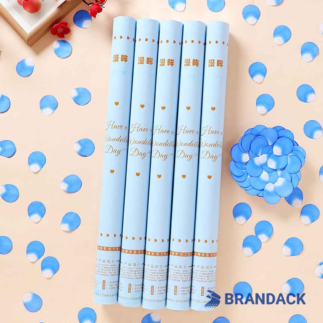 Custom Gold Glitter Hand Confetti Cannon with Design Services