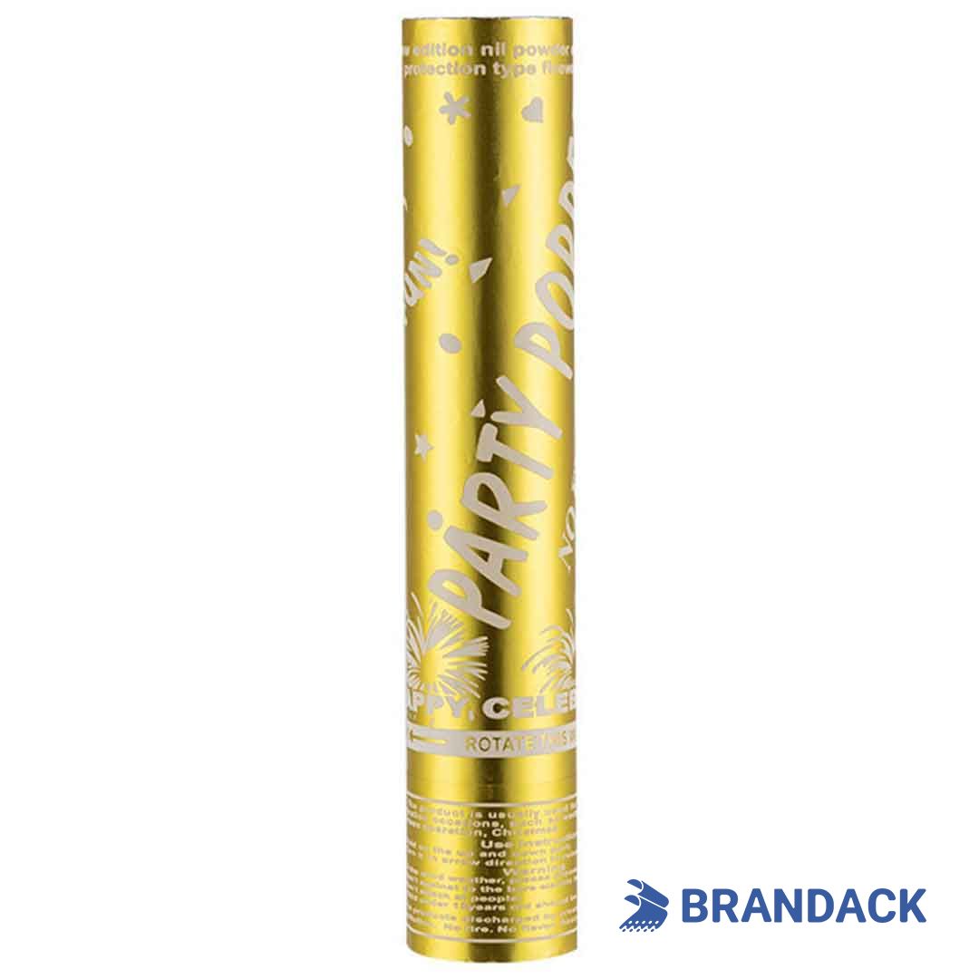 Custom Gold Handheld Confetti Streamer Cannons with Logo