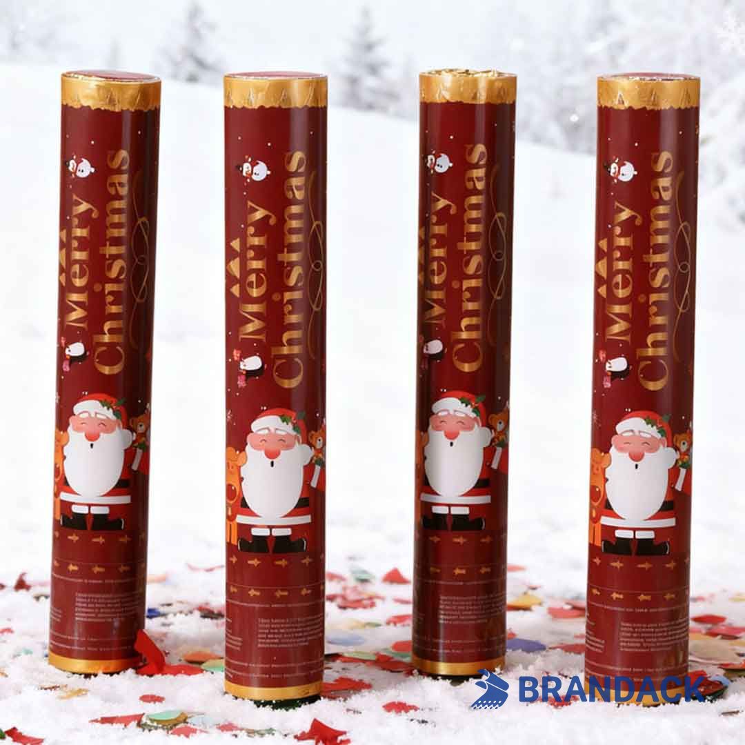 Custom Christmas Holiday Party Confetti Poppers with Logo Custom Christmas Holiday Party Confetti Poppers with Logo