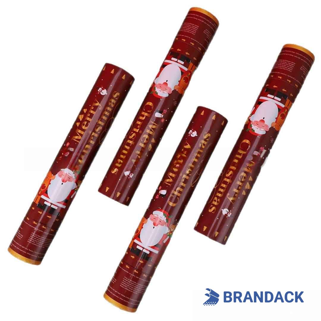 Custom Christmas Holiday Party Confetti Poppers with Logo Custom Christmas Holiday Party Confetti Poppers with Logo