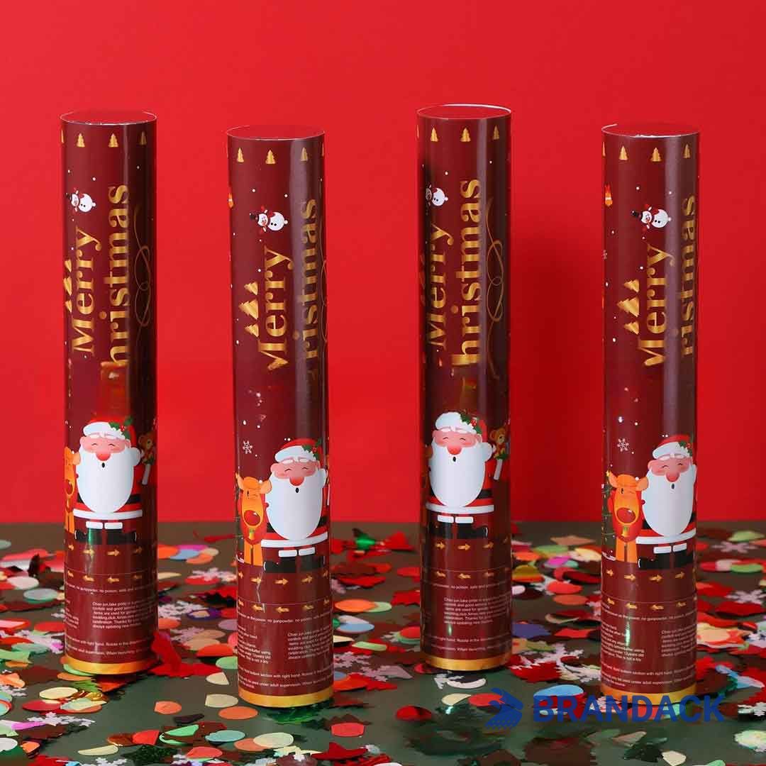 Custom Christmas Holiday Party Confetti Poppers with Logo Custom Christmas Holiday Party Confetti Poppers with Logo
