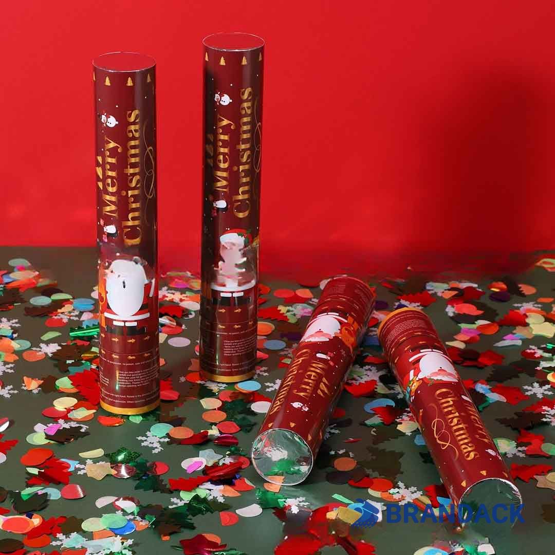 Custom Christmas Holiday Party Confetti Poppers with Logo Custom Christmas Holiday Party Confetti Poppers with Logo