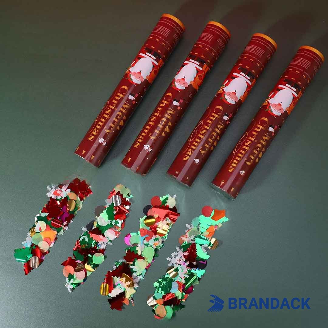 Custom Christmas Holiday Party Confetti Poppers with Logo Custom Christmas Holiday Party Confetti Poppers with Logo
