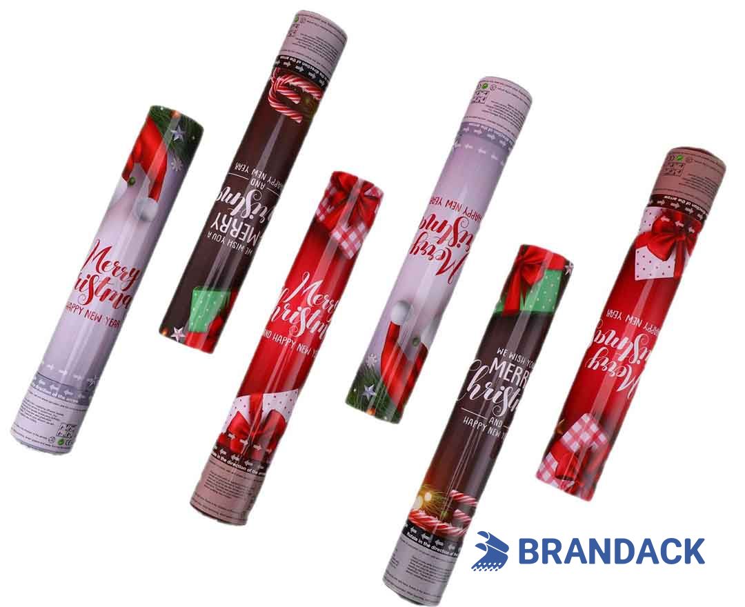 Custom Christmas Holiday Party Confetti Poppers with Logo Custom Christmas Holiday Party Confetti Poppers with Logo