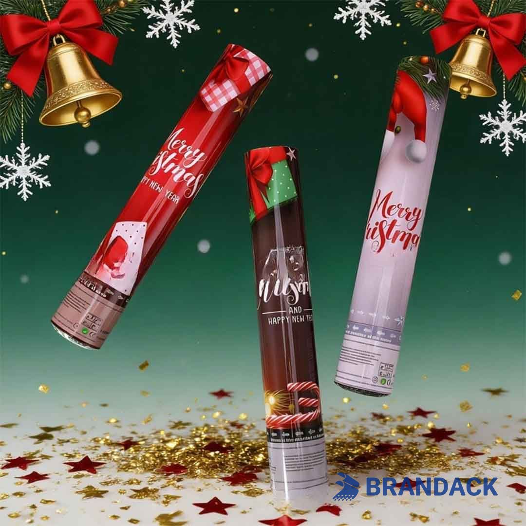 Custom Christmas Holiday Party Confetti Poppers with Logo Custom Christmas Holiday Party Confetti Poppers with Logo