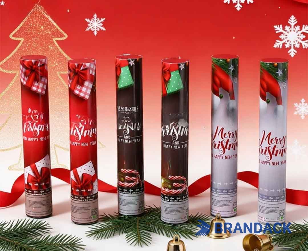 Custom Christmas Holiday Party Confetti Poppers with Logo Custom Christmas Holiday Party Confetti Poppers with Logo