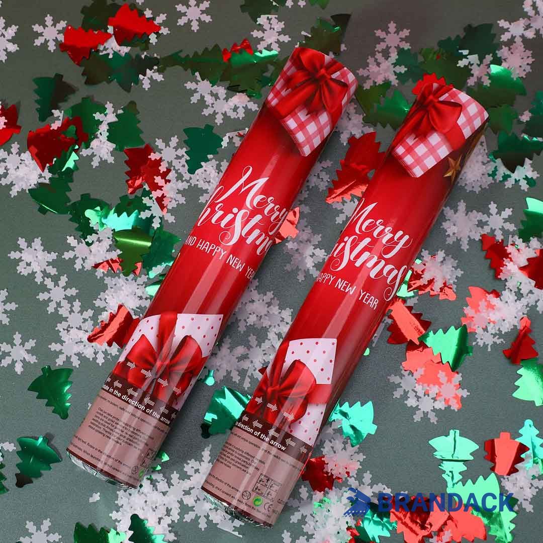 Custom Christmas Holiday Party Confetti Poppers with Logo Custom Christmas Holiday Party Confetti Poppers with Logo