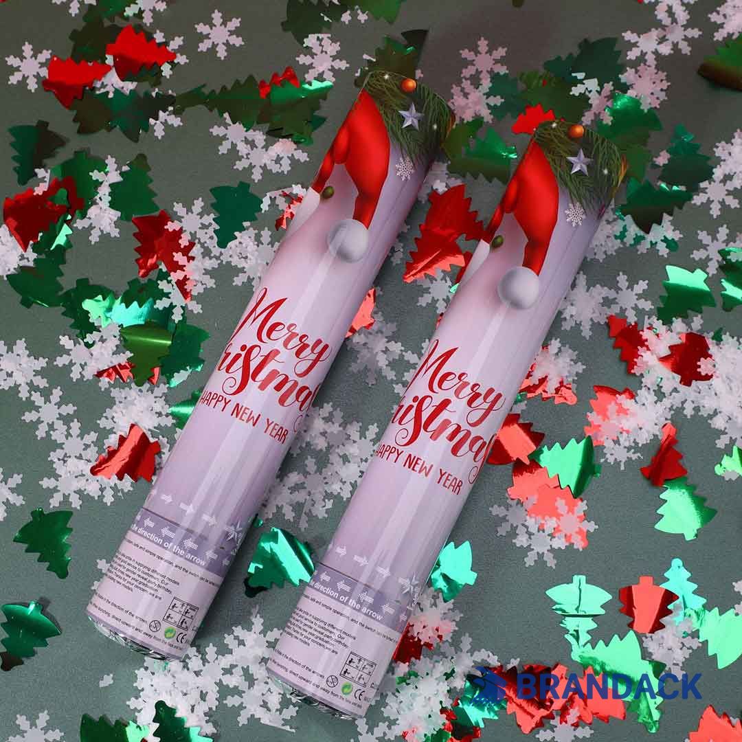 Custom Christmas Holiday Party Confetti Poppers with Logo Custom Christmas Holiday Party Confetti Poppers with Logo