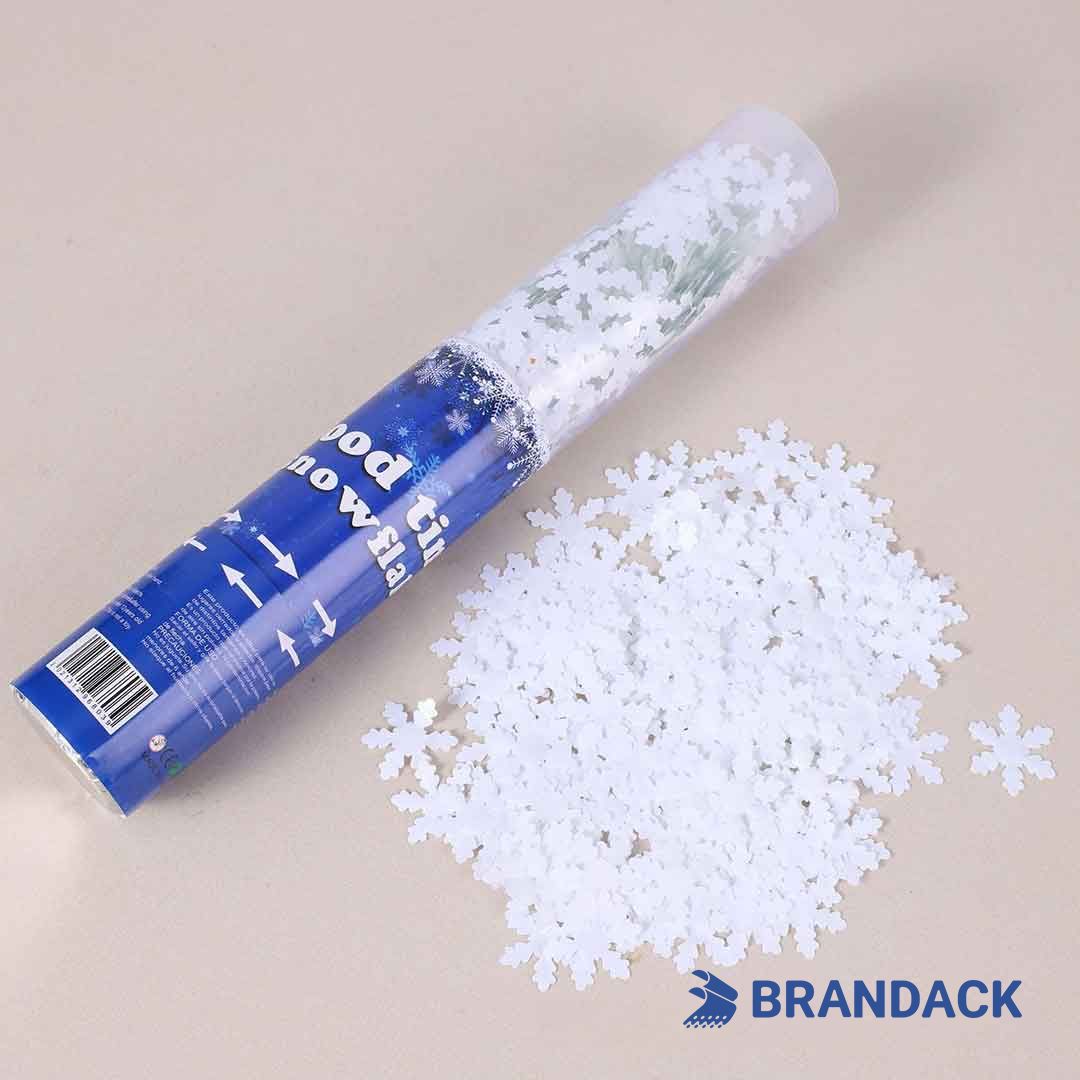 Custom Christmas Eve Snow Popper with Logo
