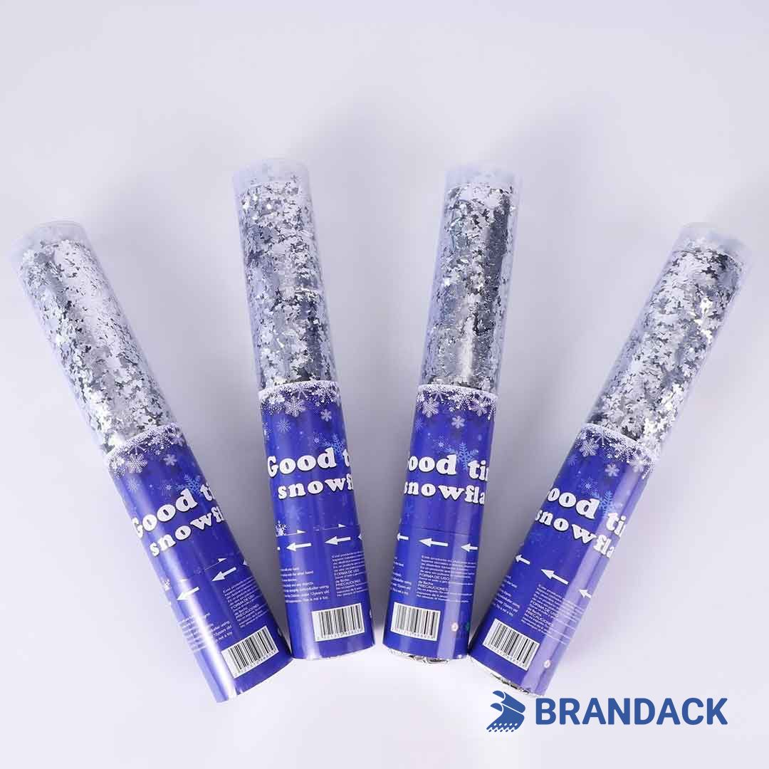 Custom Christmas Eve Snow Popper with Logo