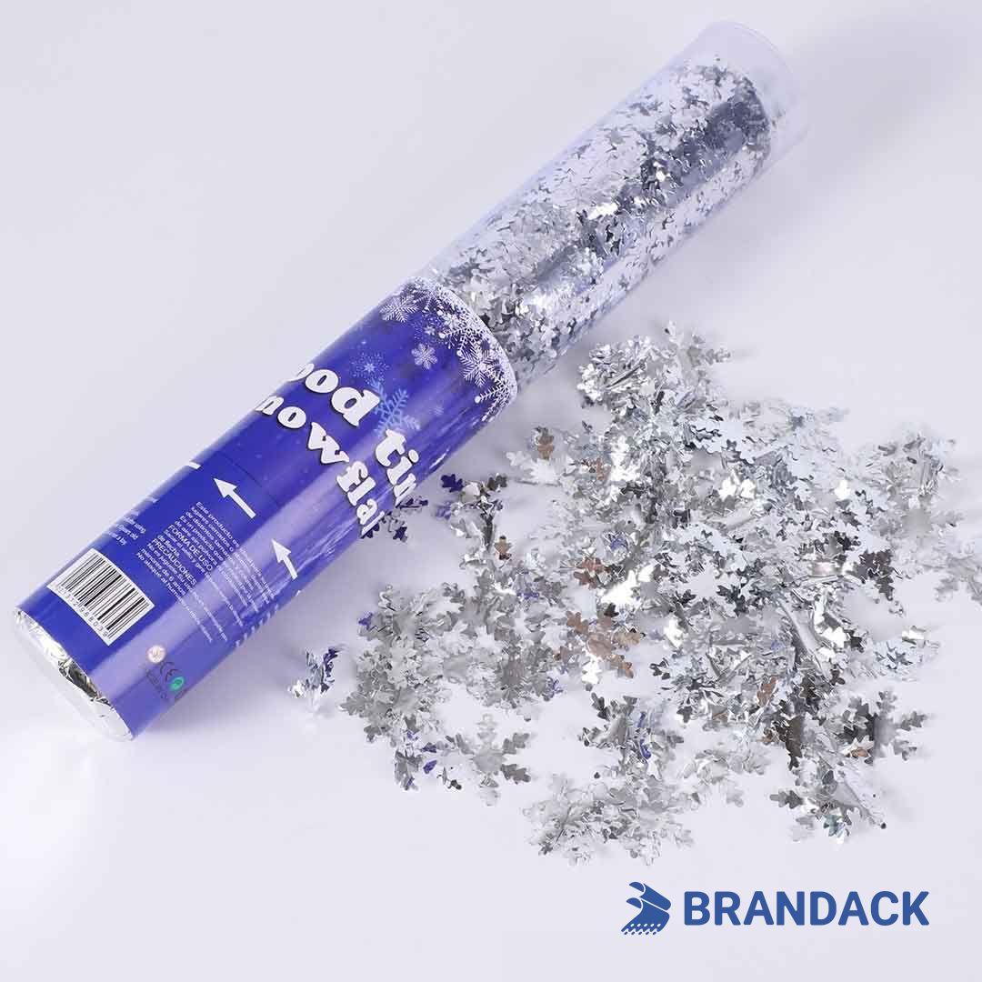 Custom Christmas Eve Snow Popper with Logo