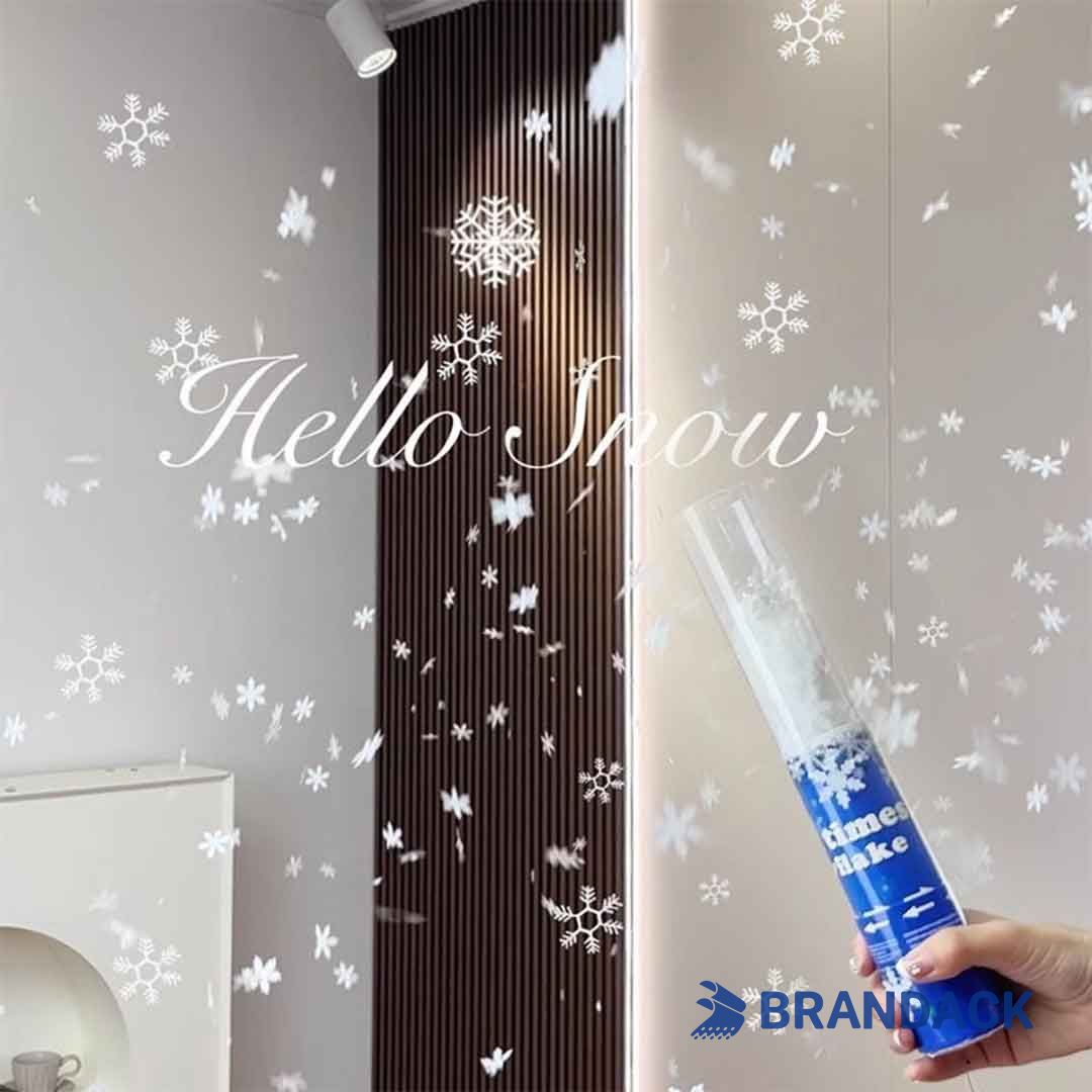 Custom Christmas Eve Snow Popper with Logo