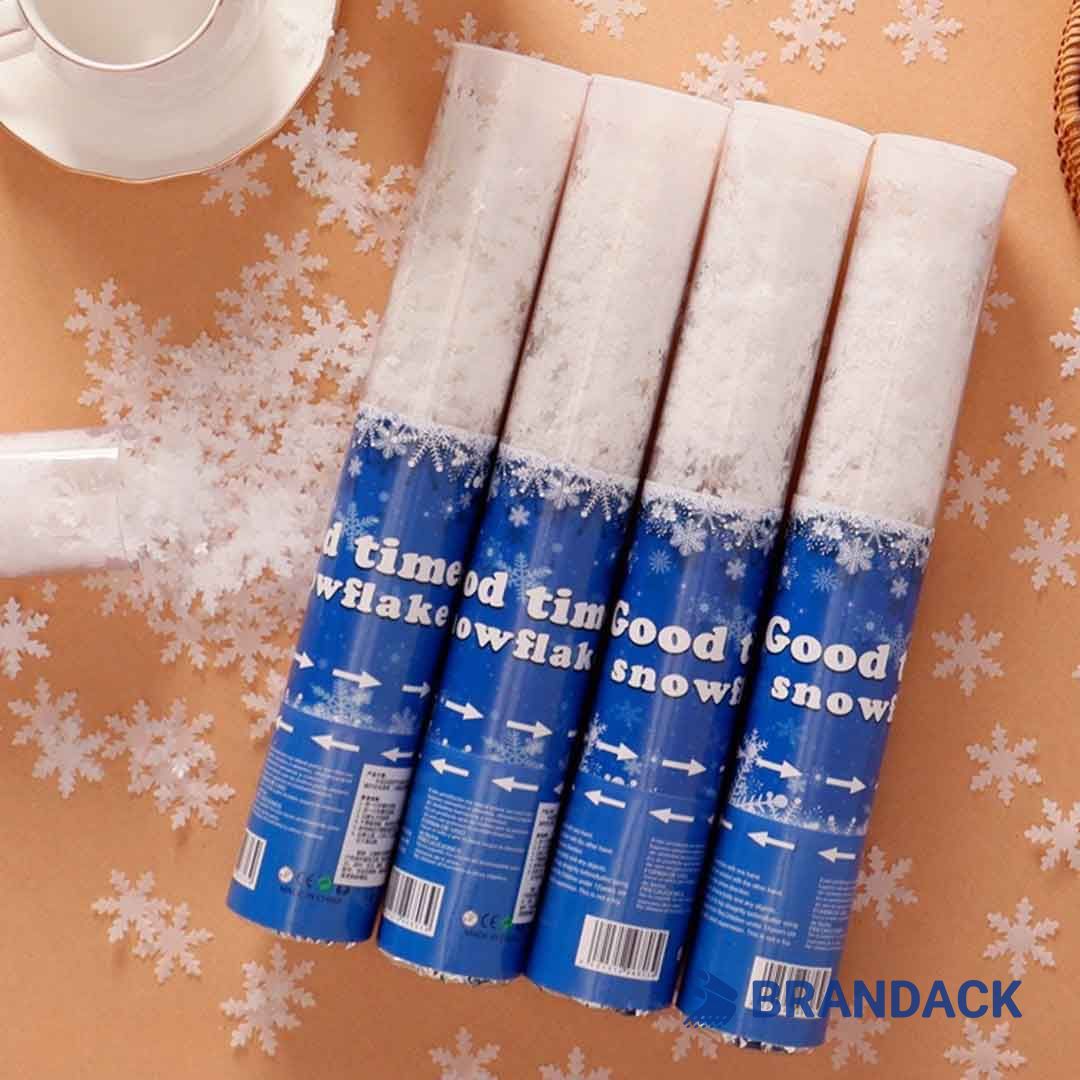 Custom Christmas Eve Snow Popper with Logo