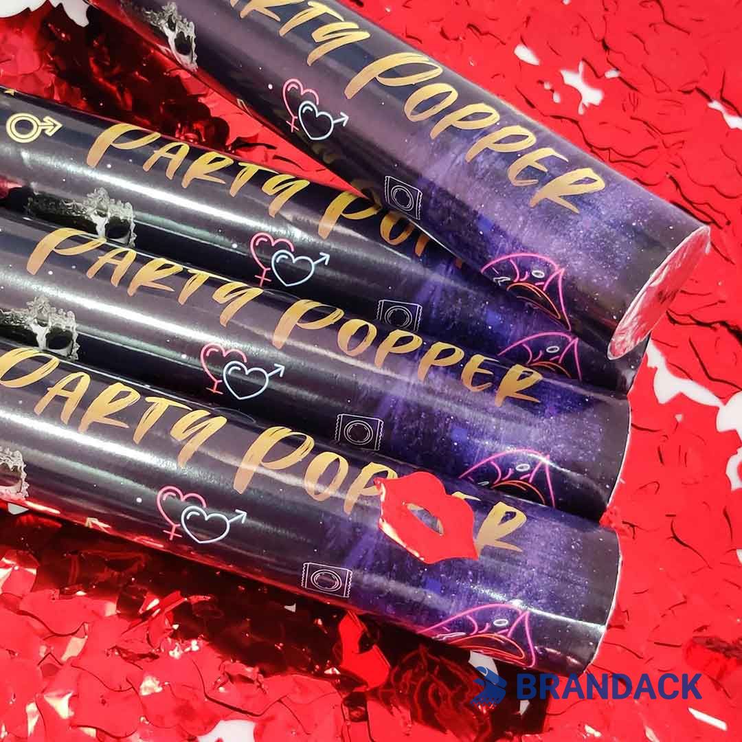 Custom Party Poppers Wholesale Supplier with Design Service