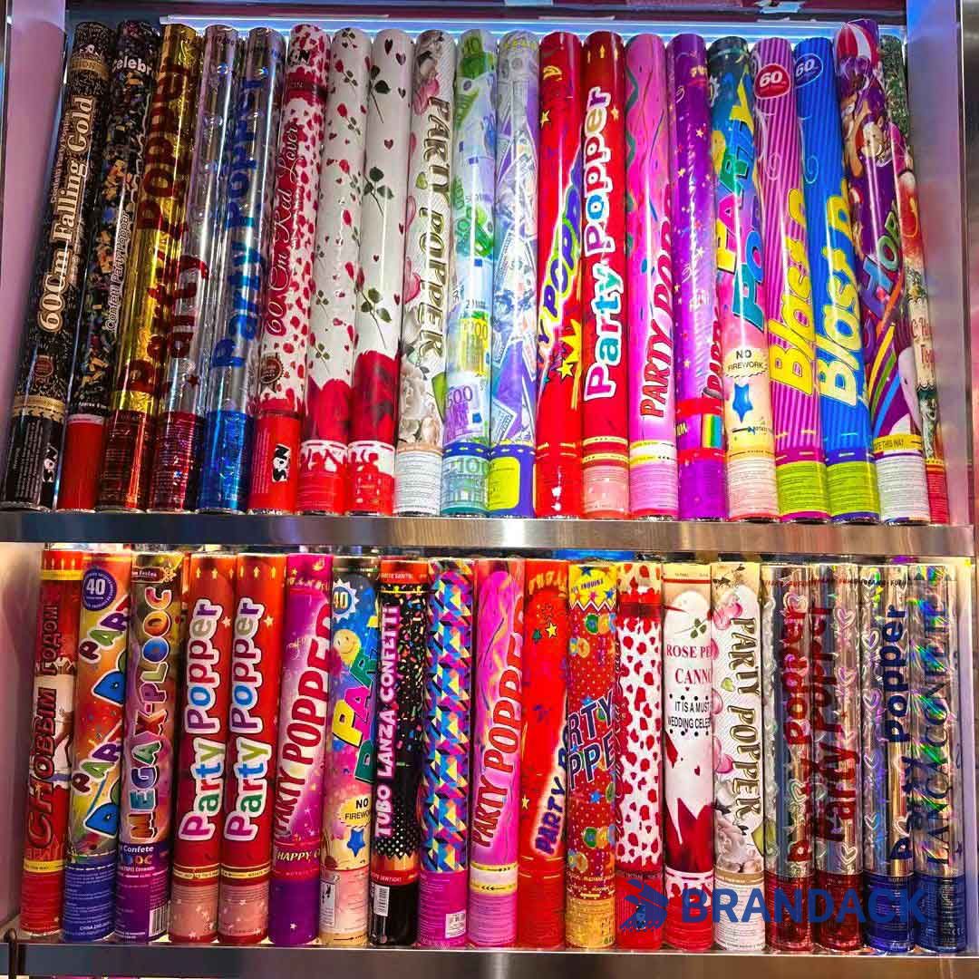 Custom Confetti Party Poppers in Bulk to Stand Out on Shelves