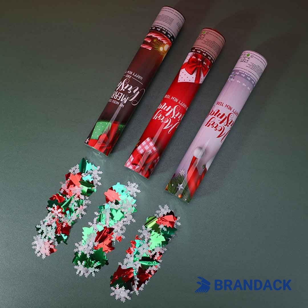 Custom Xmas Party Poppers with Design and Printing Service